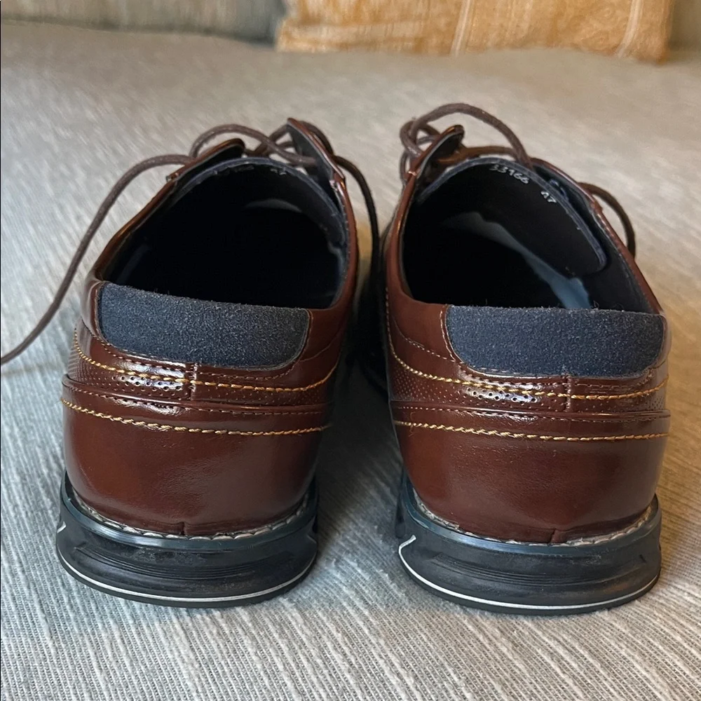 Elegant Brown Leather Men's Shoes - Picture 5 of 8